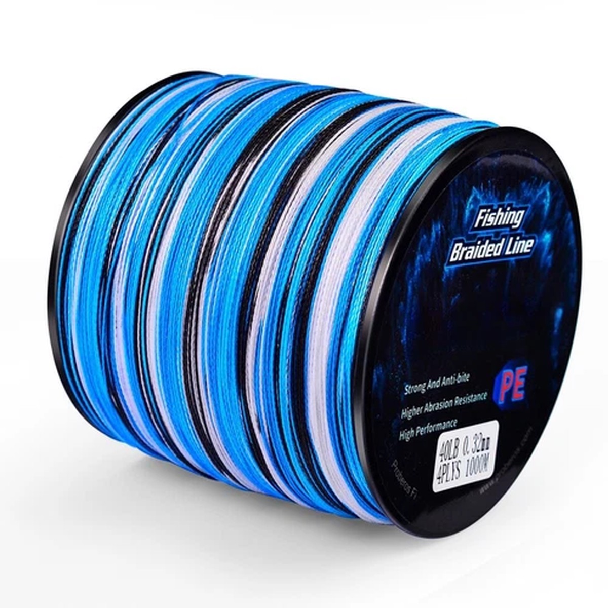 4-Strand PE For BRAIDED Fishing Line Camo Blue 500m for Smooth Long Casts