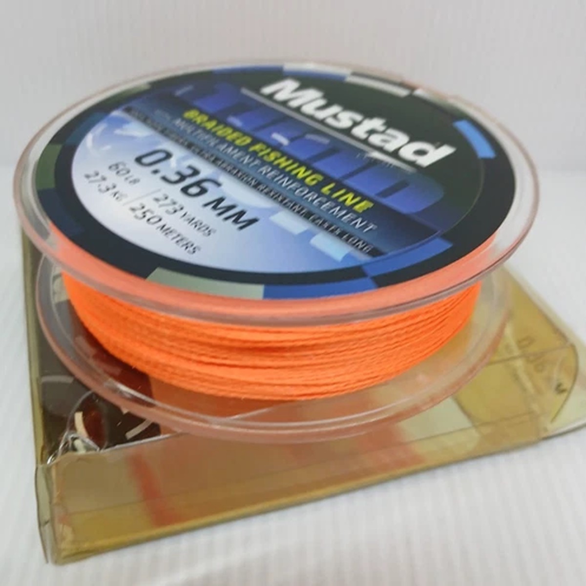 1pc 60lb Mustad Braided Fishing Line 273yd/250m Multifilament Reinforcement