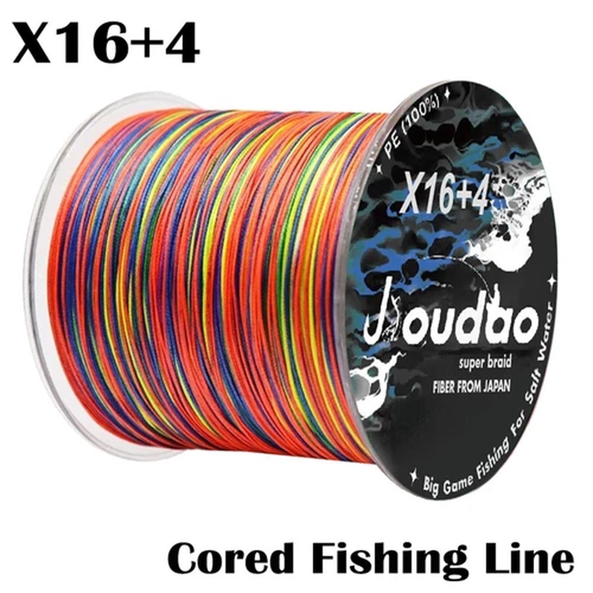 X16+4 Braid Cored Wire 16 Strands 100M 300M PE Extreme Braided Fishing Line 60LB