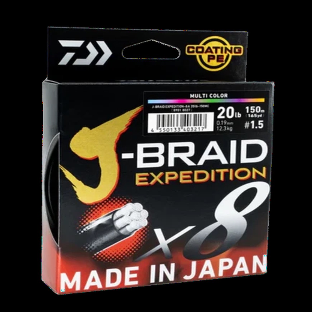 Daiwa J-BRAID EXPEDITION PE Line 300m Multi Color