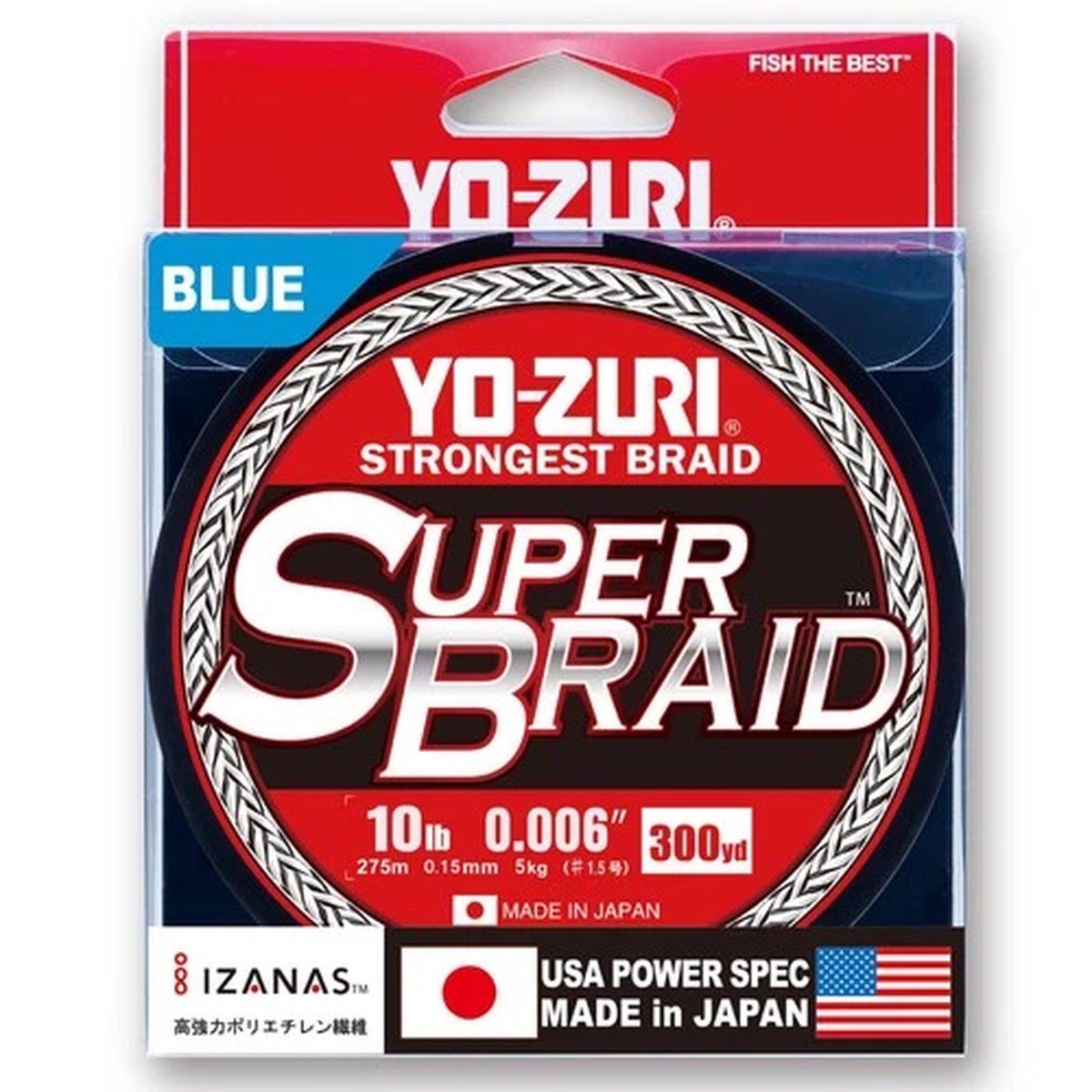 Yo-Zuri Super Braid 300 Yard Spool Blue 10 Pound Line