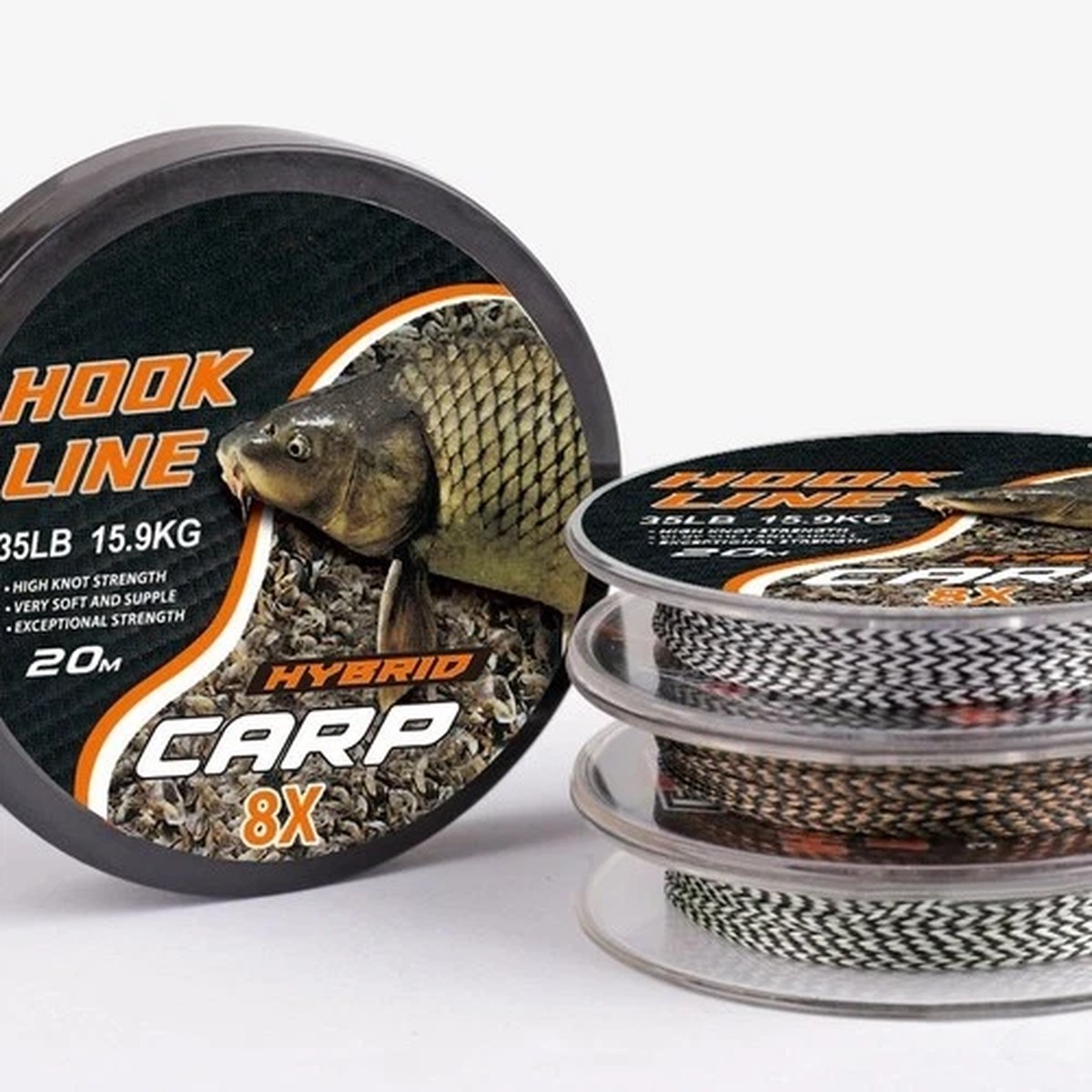 20 Meter PE 8 Strand Braid Line for Carp 15LB 25LB 35LB Green Brown Black