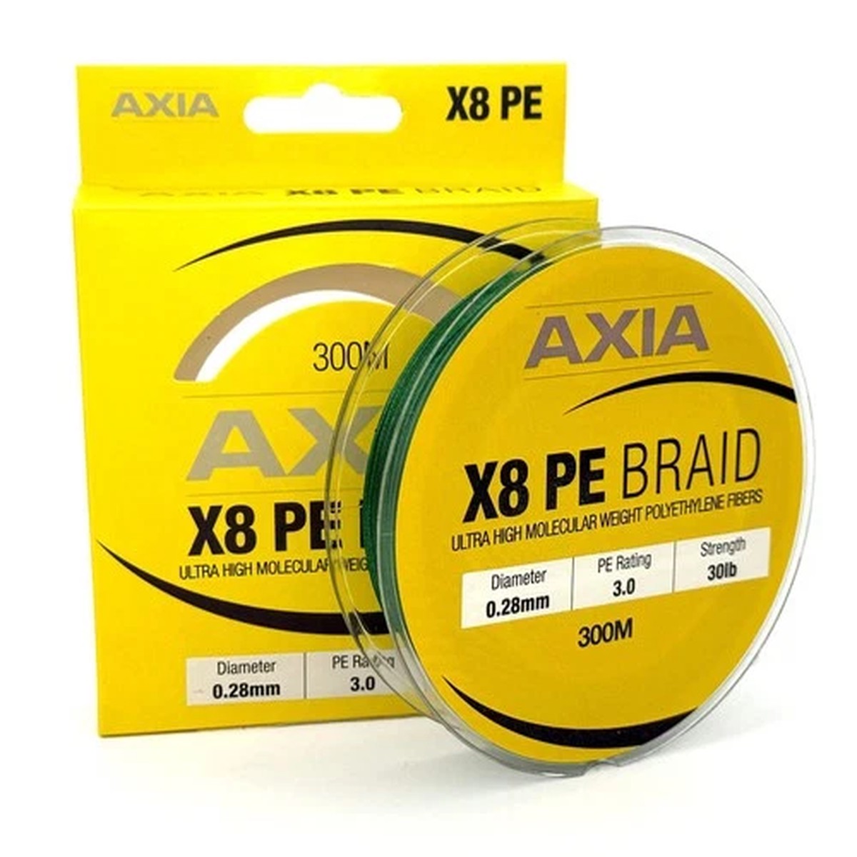 Axia X8 PE Braid Fishing Line 300m spools