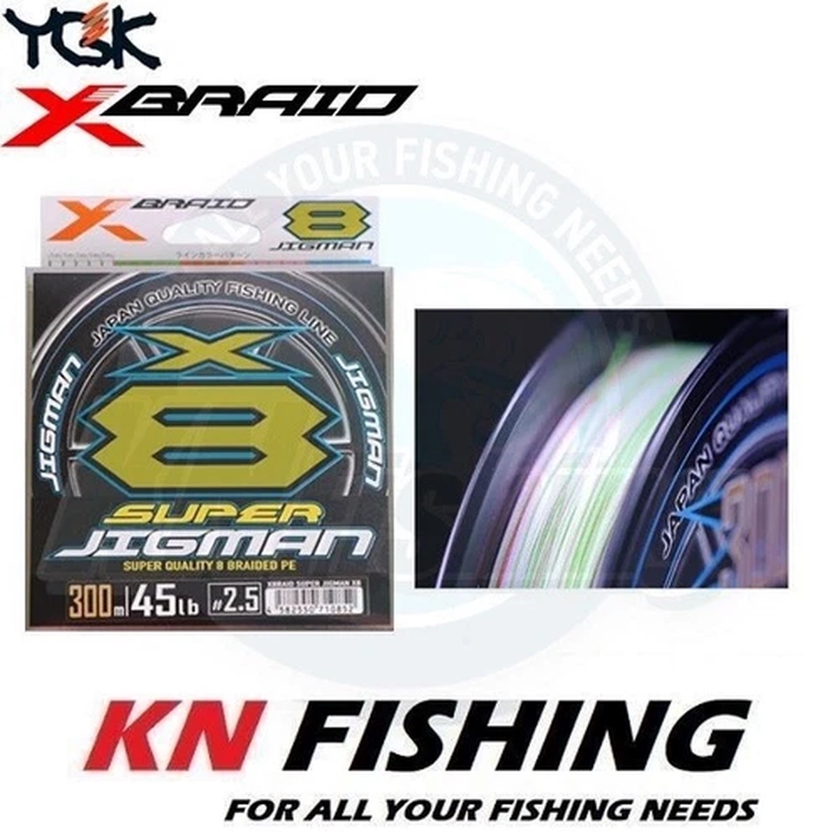 YGK X-BRAID SUPER JIGMAN X013 X8 Braided Line Multicolor 300m JAPAN