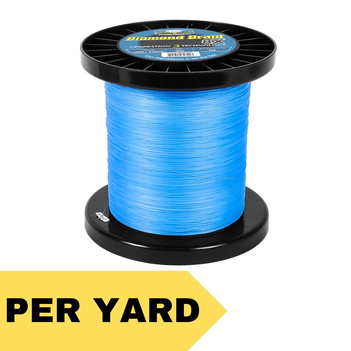 Diamond G3 8X Solid (Non Hollow) Braid - Blue (Per Yard)