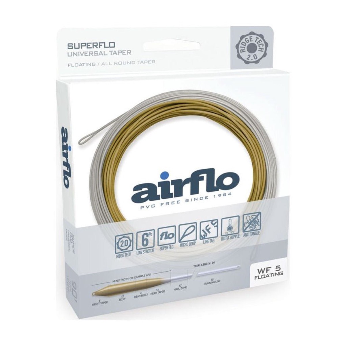 Airflo Superflo Ridge 2.0 Universal Taper - Lichen/Driftwood