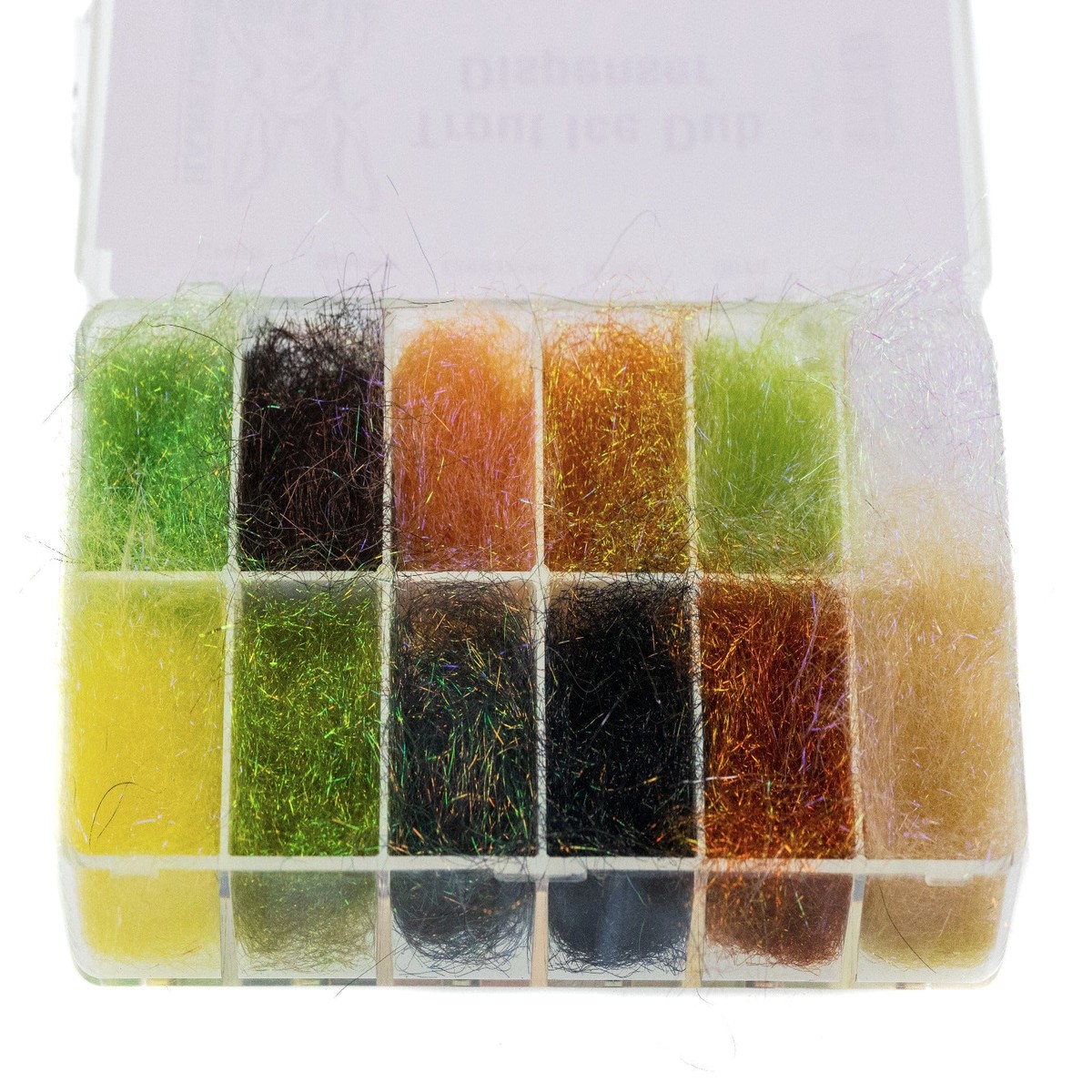 Hareline Trout Ice Dub - Multi Color Assortment w/ Dispenser