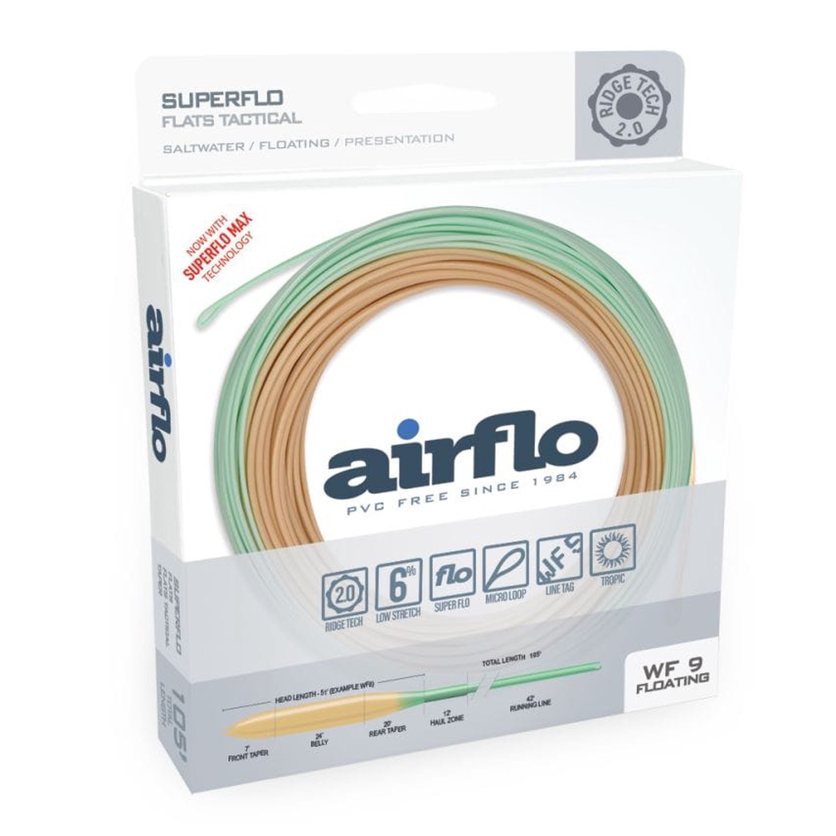Airflo Superflo Ridge 2.0 Clear Salt Tactical Taper Fly Line