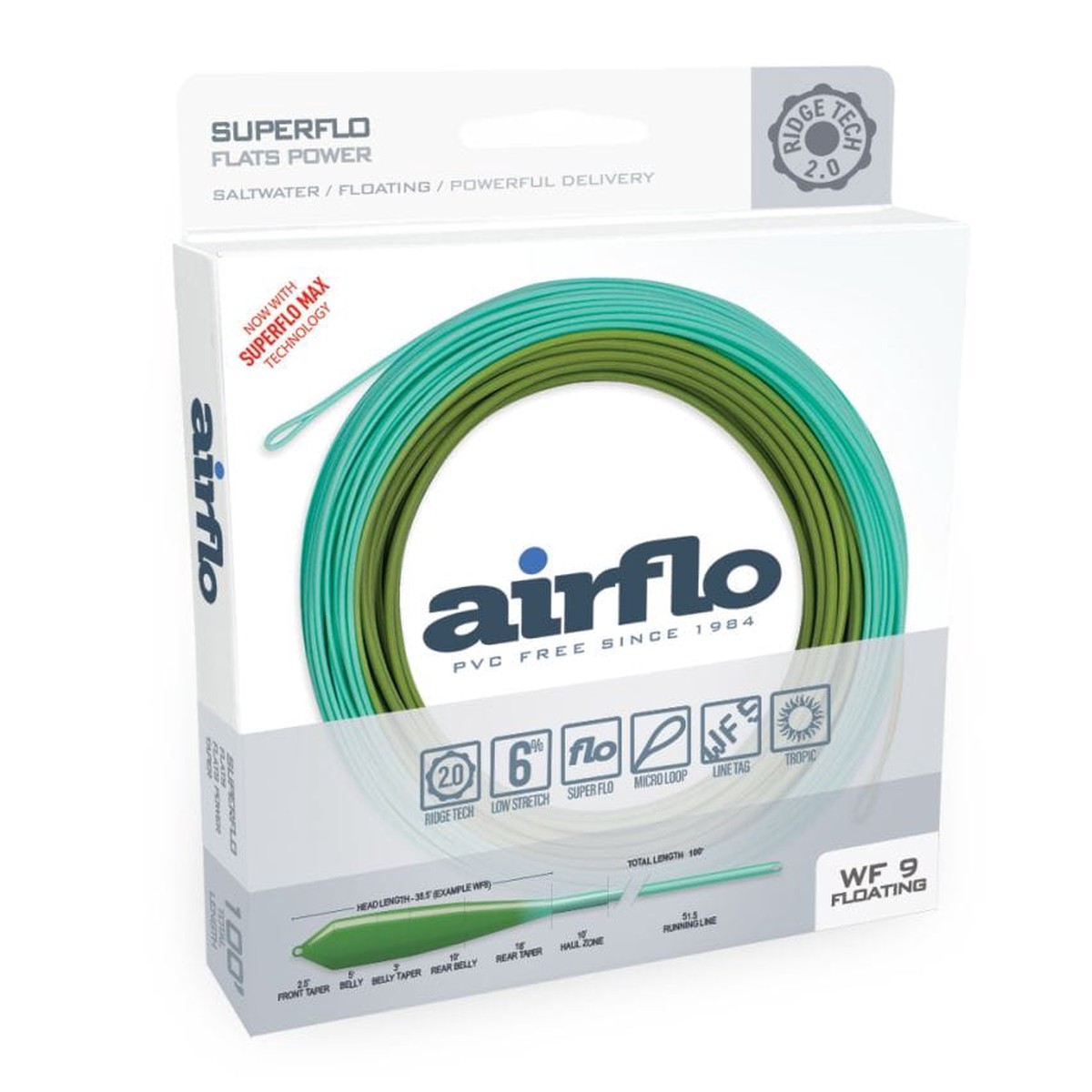 Airflo Superflo Ridge 2.0 Flats Power Taper Fly Line