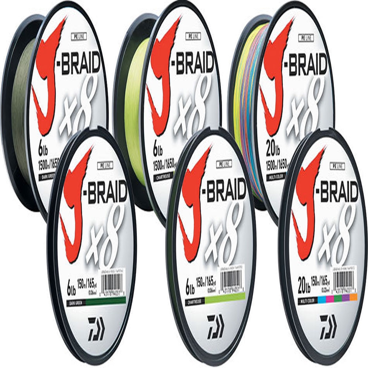 Daiwa J-Braid Chartreuse Line Bulk - 3000M - 80#