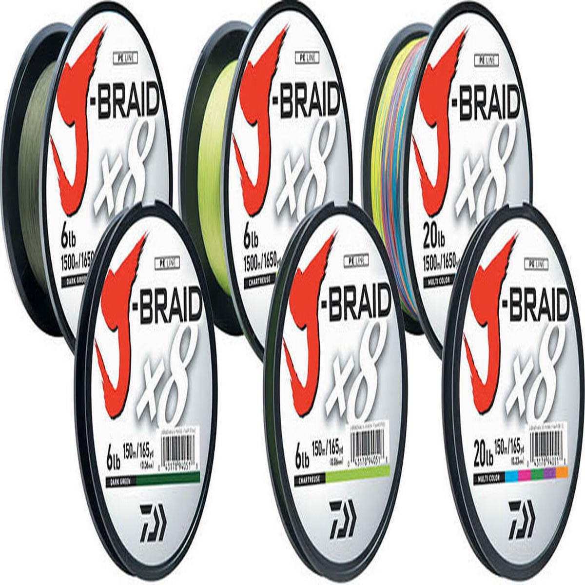Daiwa J-Braid x8 3300yd Bulk Spools