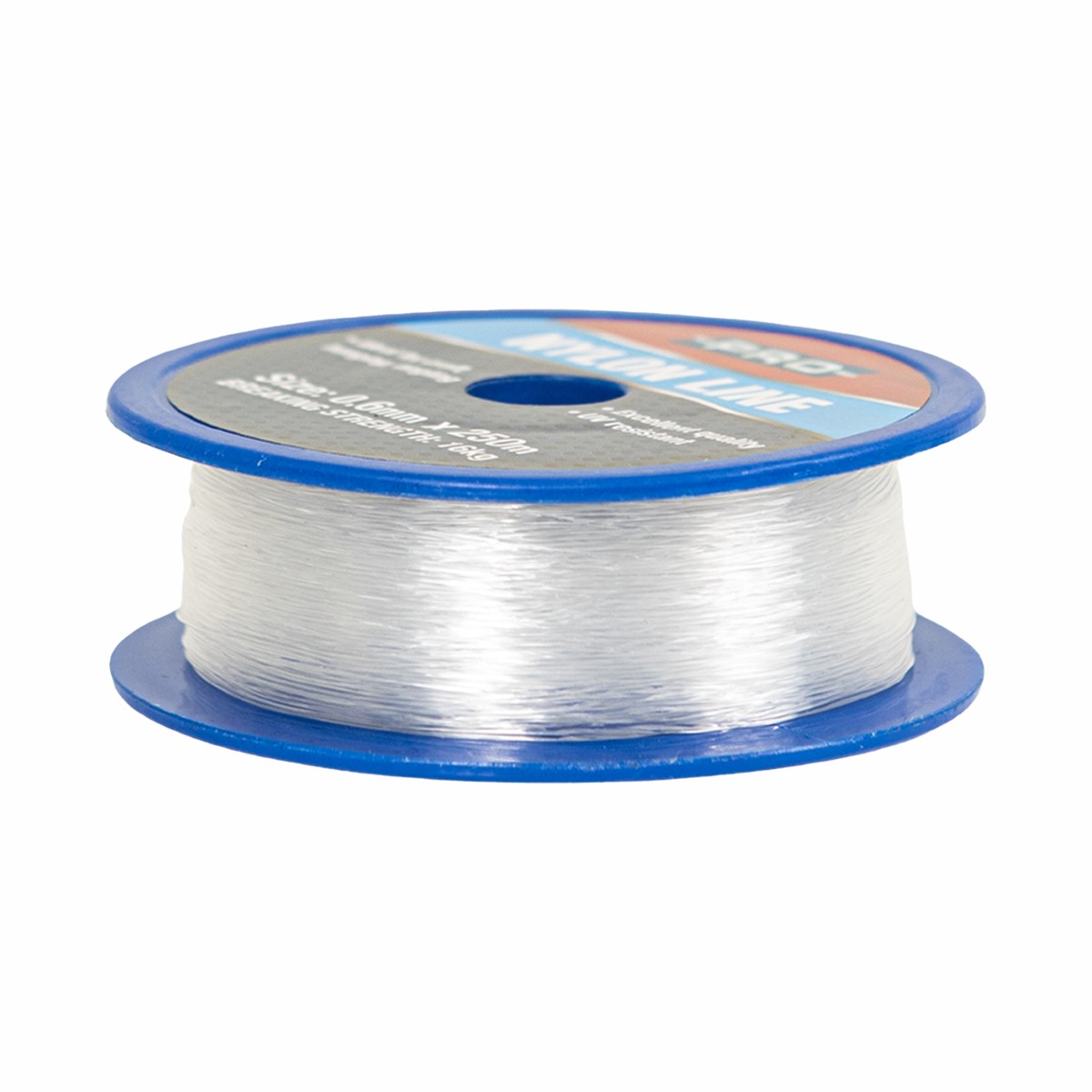Grunt 0.6mm x 250m Nylon Fishing Line, Clear, Weather Resistant, 16kg Break Strength