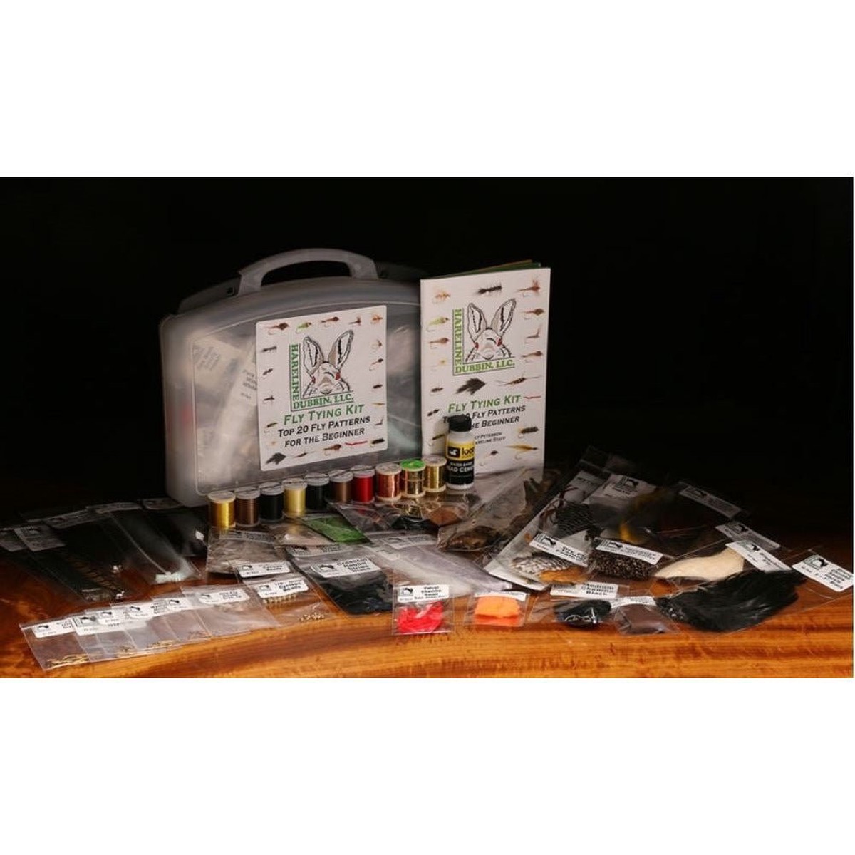 Hareline Fly Tying Material Kit With Economy Tools and Vise