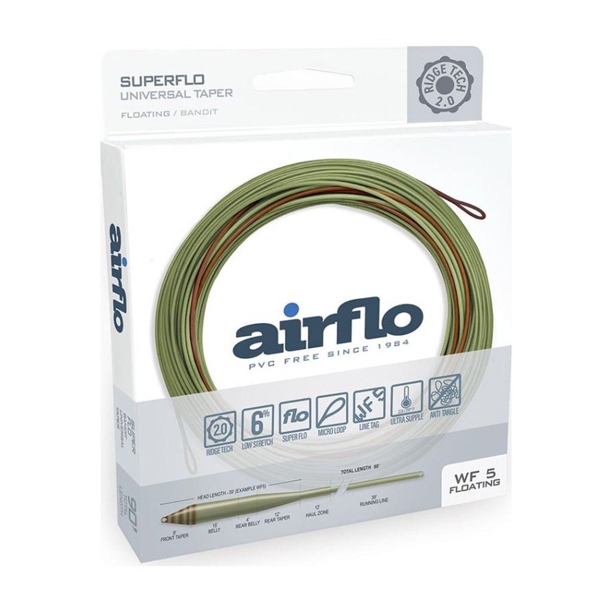 Airflo Superflo Ridge 2.0 Universal Bandit Taper Fly Line - Camo/Lichen