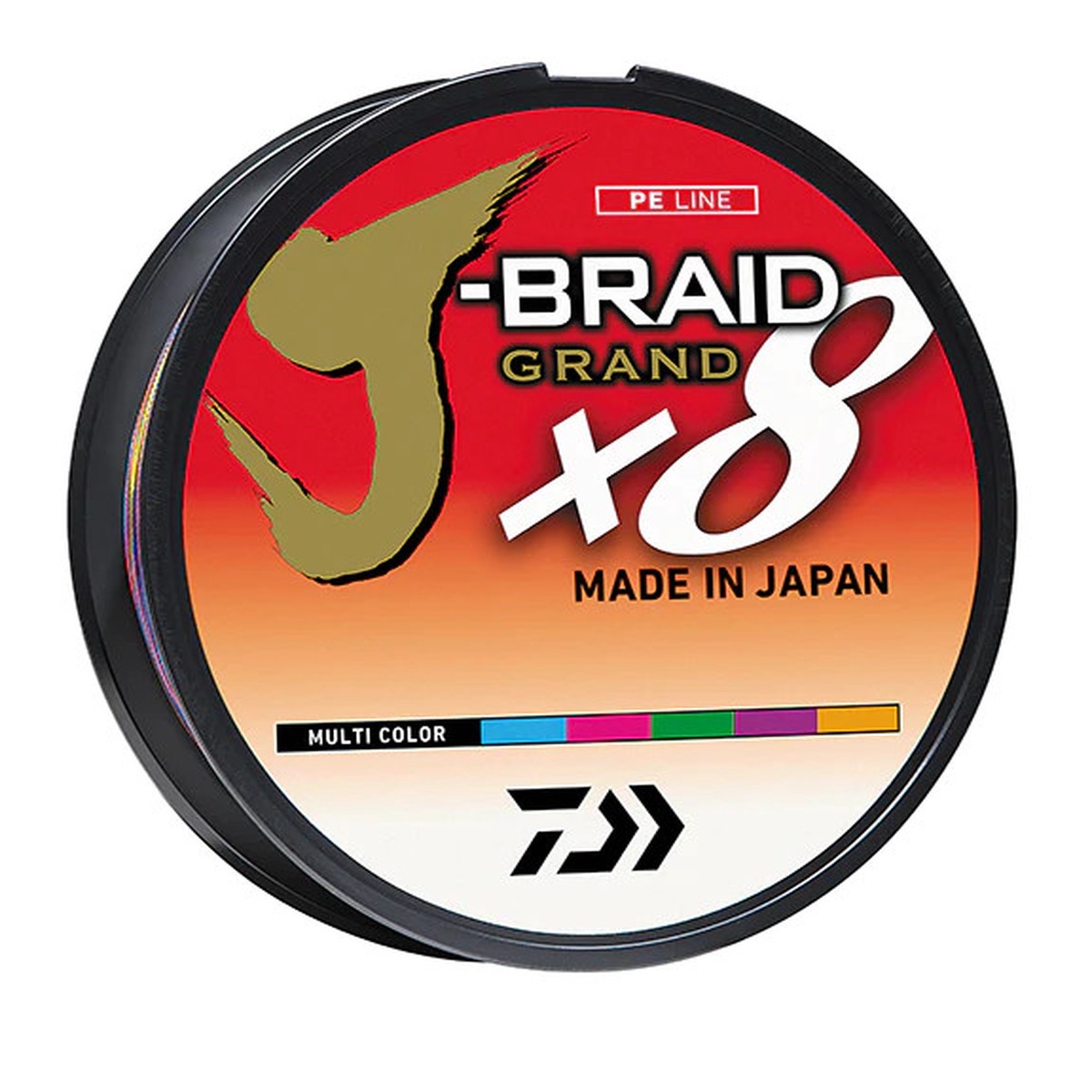 Daiwa J-Braid x8 Grand Multicolor 3300yd Bulk Spools