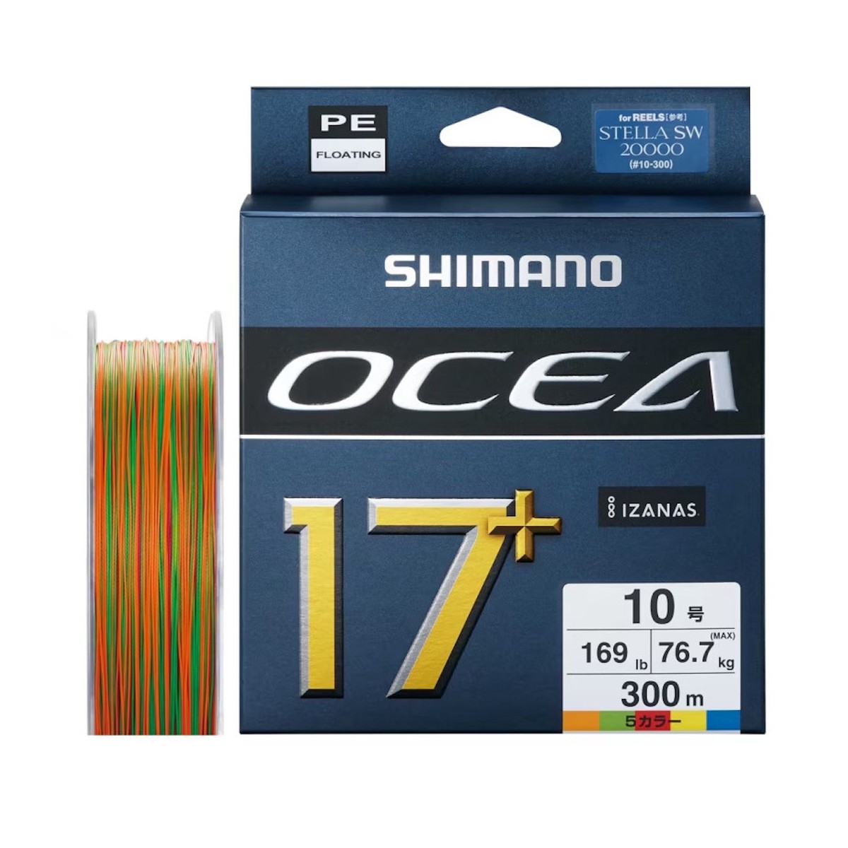 Shimano OCEA 17+ Braid Line 330 yd Multicolor