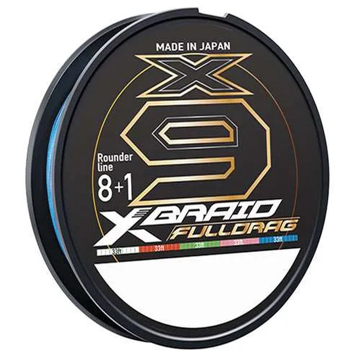 YGK XBraid X9 Fulldrag Braid Multicolor Bulk Spool (3300 yds)