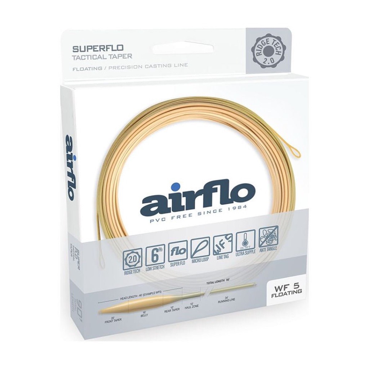 Airflo Superflo Ridge 2.0 Tactical Taper Fly Line - Bamboo/Watery Olive