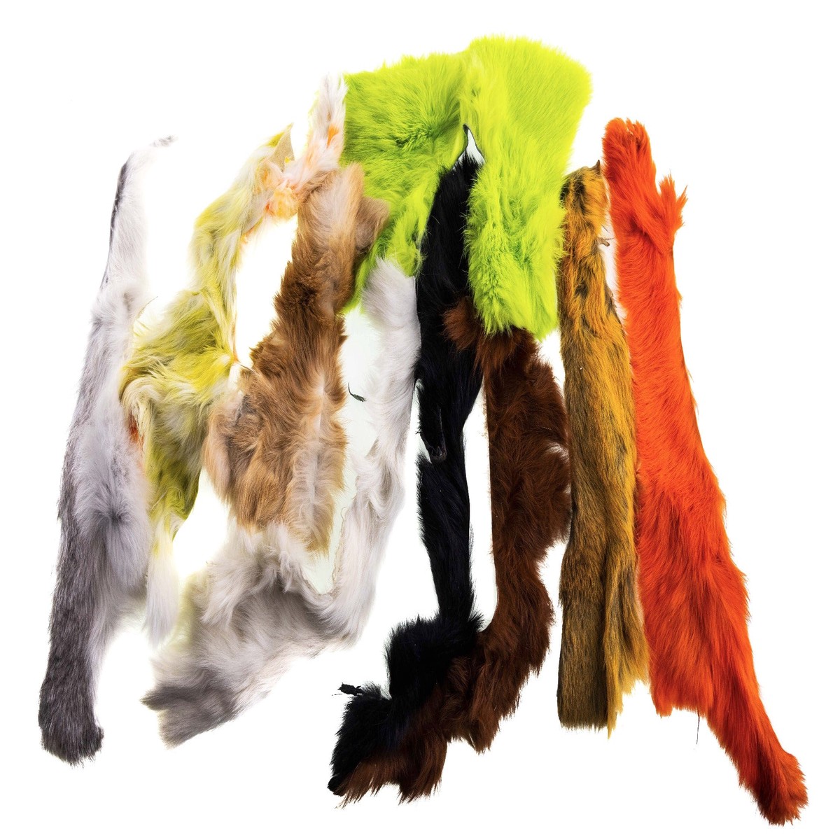 Hareline Rabbit Hide Pieces Variety Pack