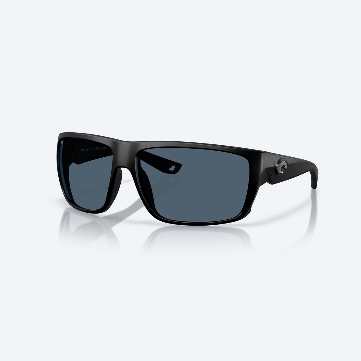 Costa Men's Fly Line 580P Matte Black Frame w/ Grey Lens