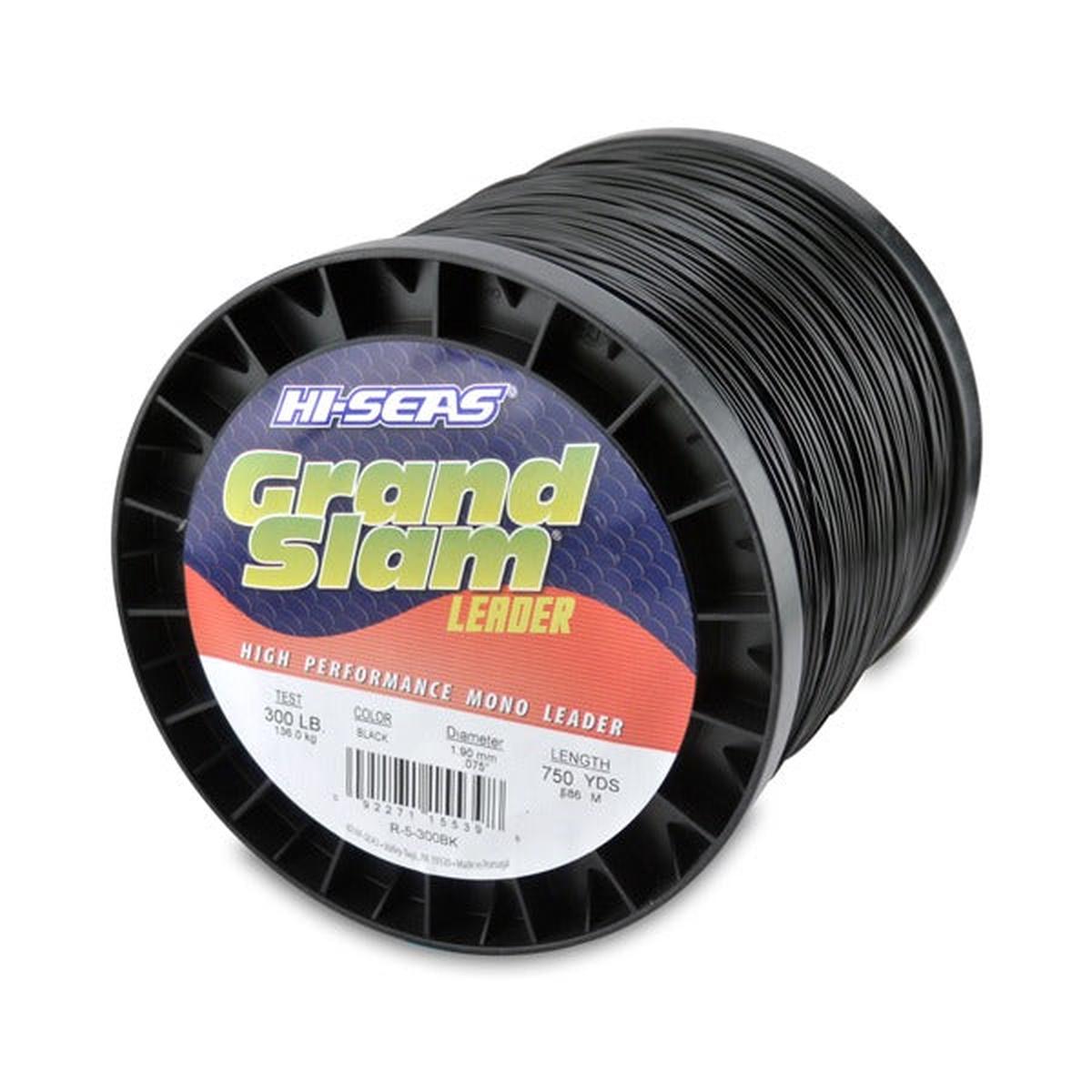 Grand Slam Monofilament Leader, 300 lb / 136.0 kg test, .075 in / 1.90 mm dia, Black, 750 yd / 686 m, 5 lb / 2.27 kg Spool