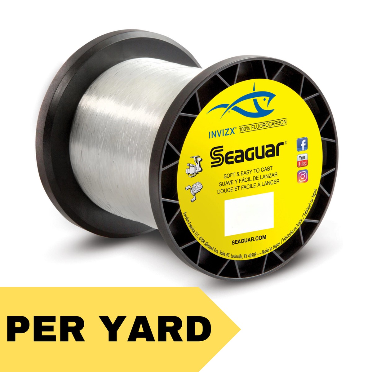 Seaguar InvizX Fluorocarbon Line (Per Yard)