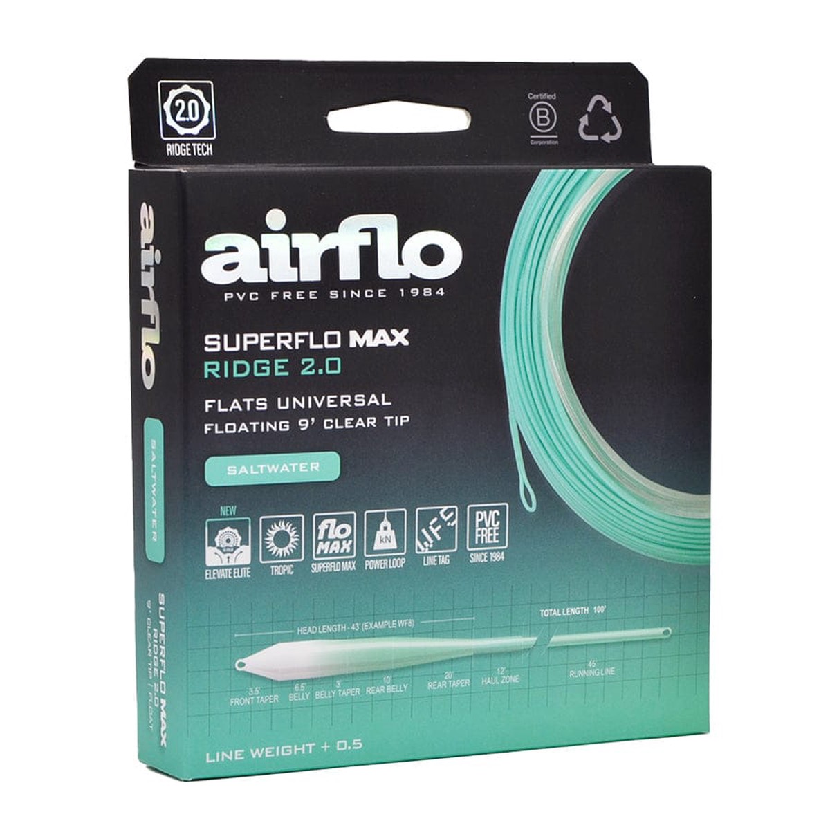 Airflo Superflo Max Ridge 2.0 Flats Universal Taper Saltwater Fly Line