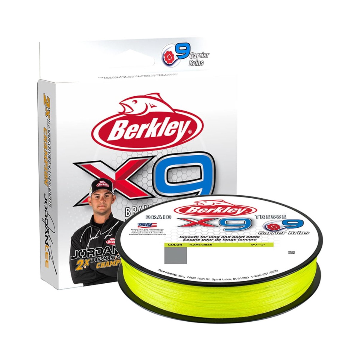 Berkley Jordan Lee x9 Braid Flame Green
