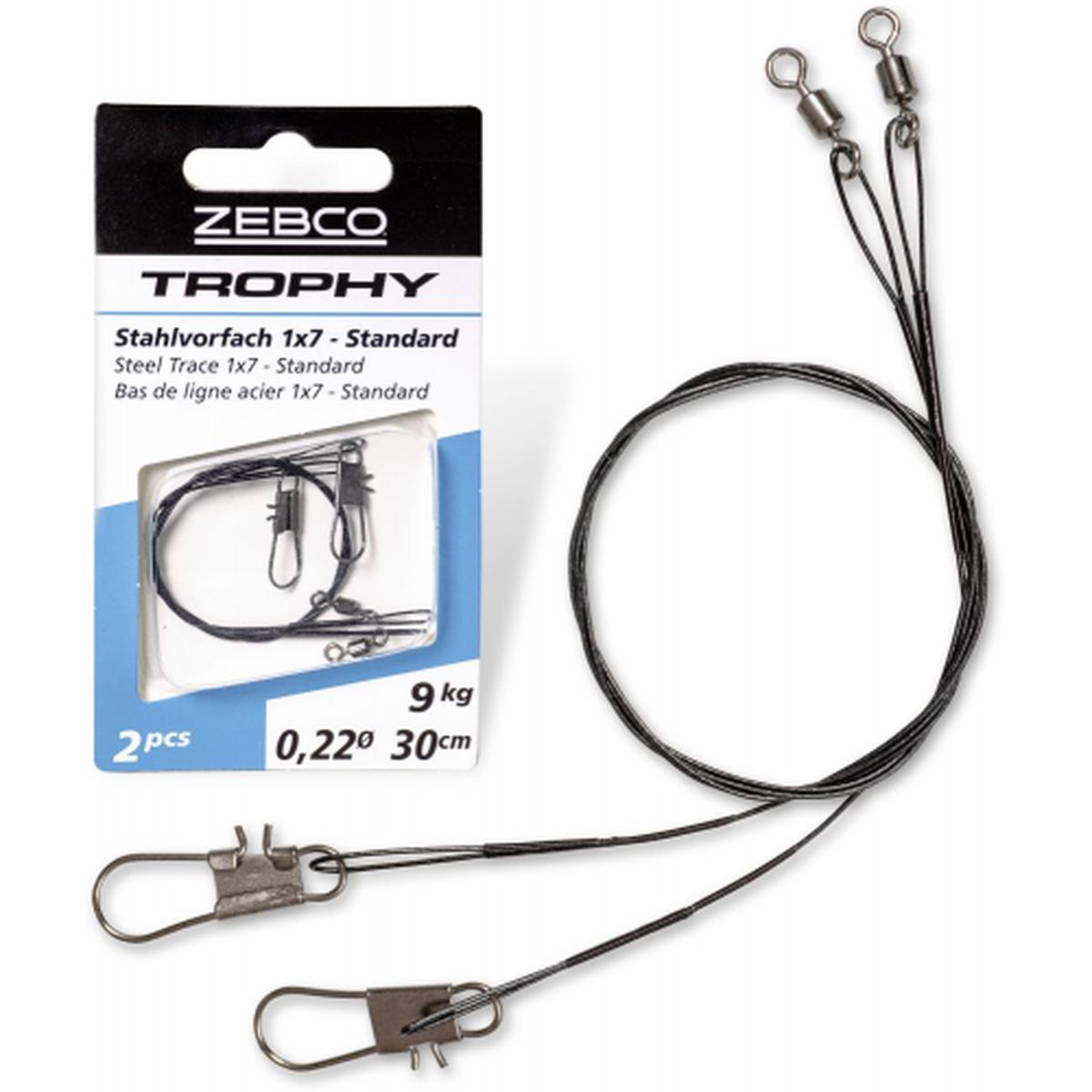 Zebco Trophy Steel Trace 1x7 Leaders - 50cm 9kg