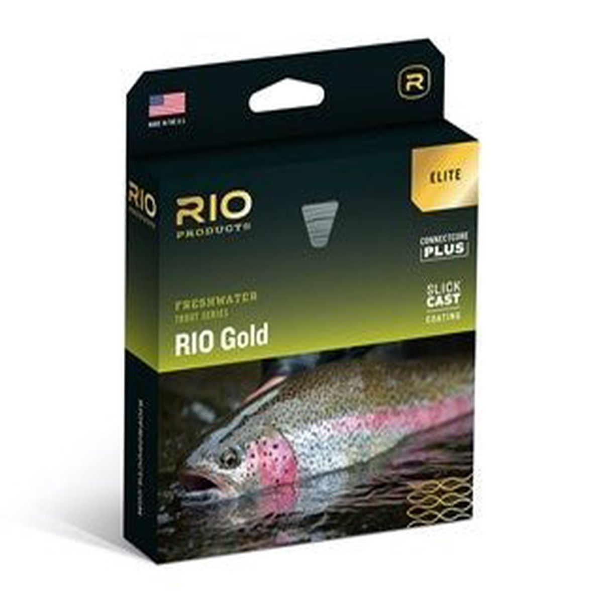 Rio Elite Gold - Slick Cast Fly Line - Moss/Gold/Gray