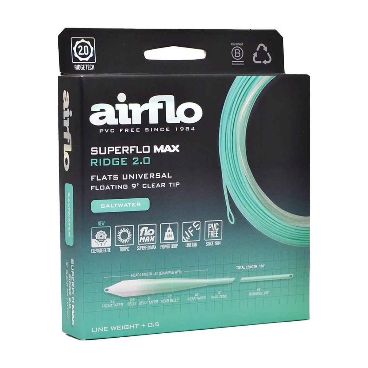 Airflo Superflo Max Ridge 2.0 - Flats Universal Taper - 9ft Clear Tip