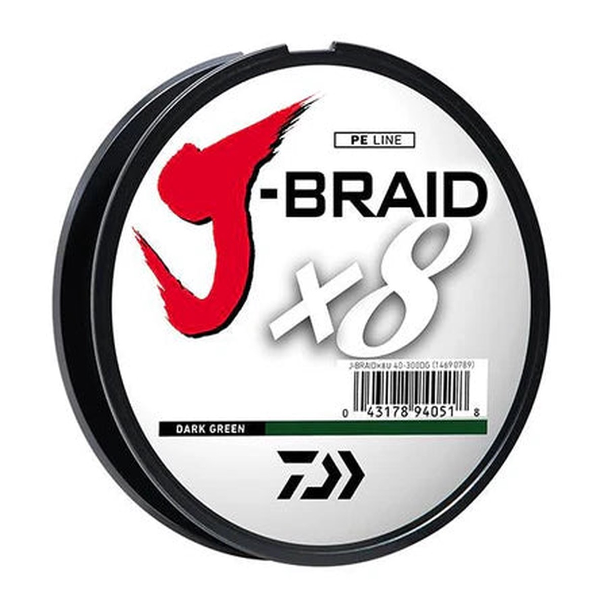 Daiwa J-Braid Line Braid 80lbs Dark Green - Service Spool