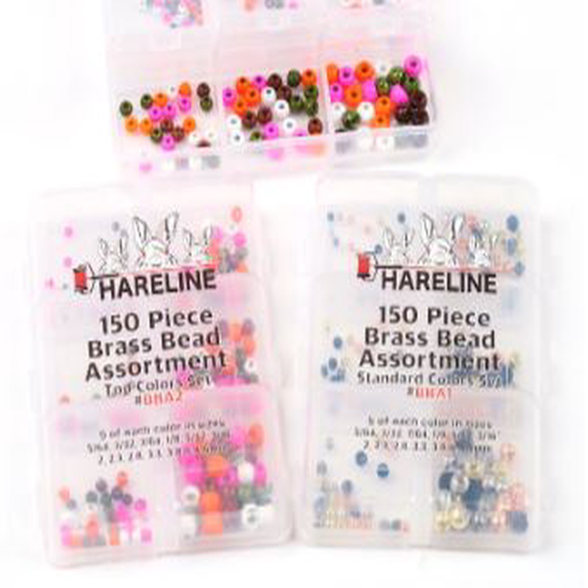 Hareline 150 Piece Brass Bead Assortment