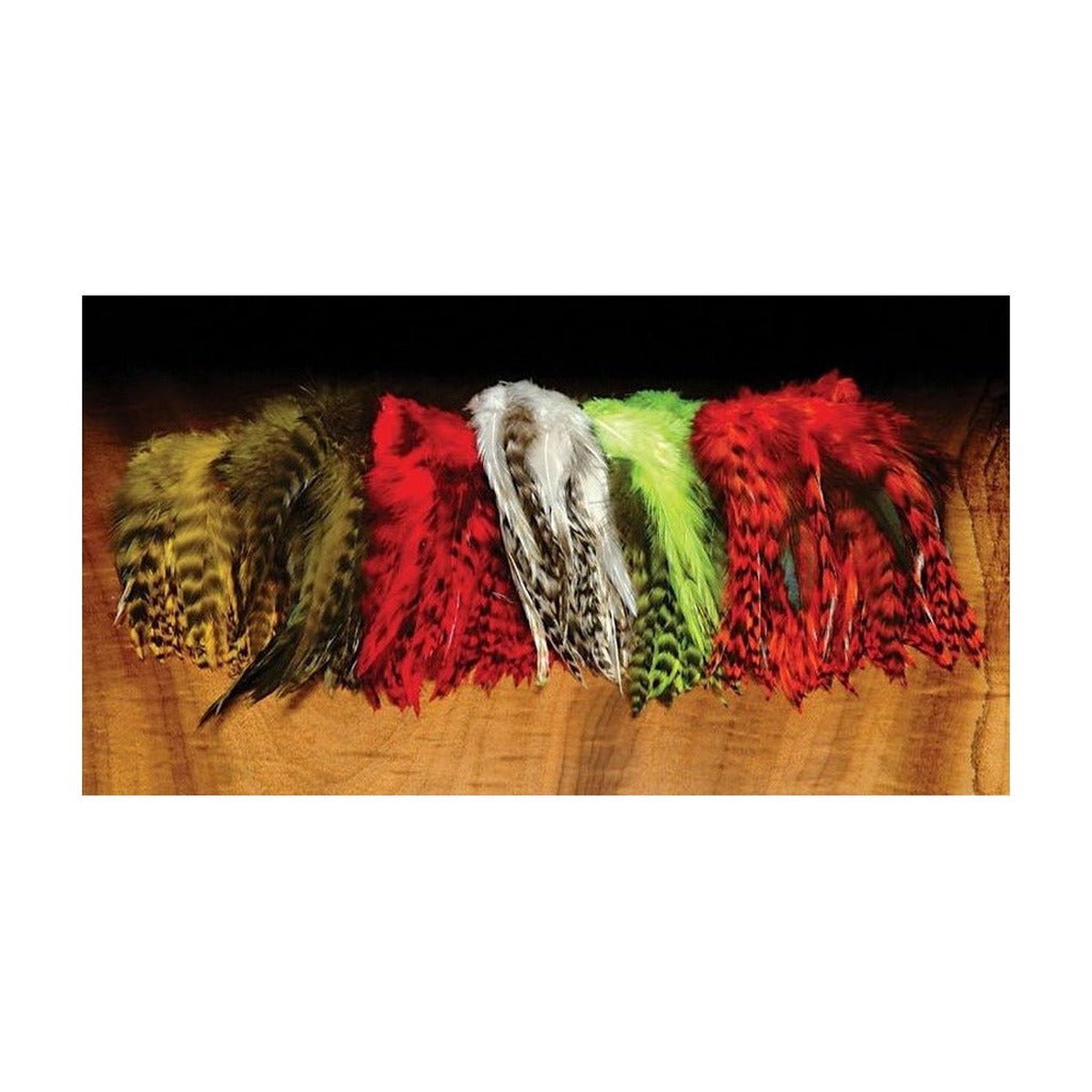 Hareline Strung 4-6" Grizzly Variant Saddle Hackle