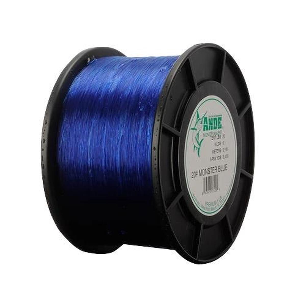Ande Monster Monofilament Line 50 Pounds 500 Yards - 1/2 Pound Spool - Blue