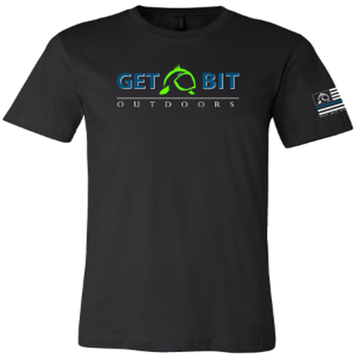 Get Bit Blue Line Short Sleeve T-Shirt