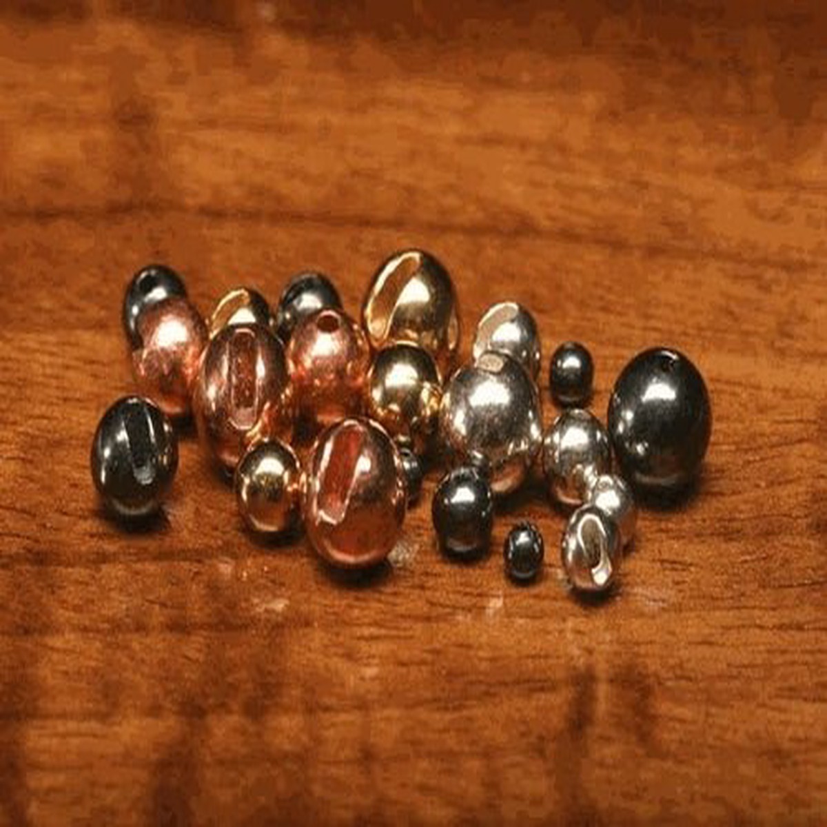 Hareline Slotted Tungsten Beads - Metallic Colors