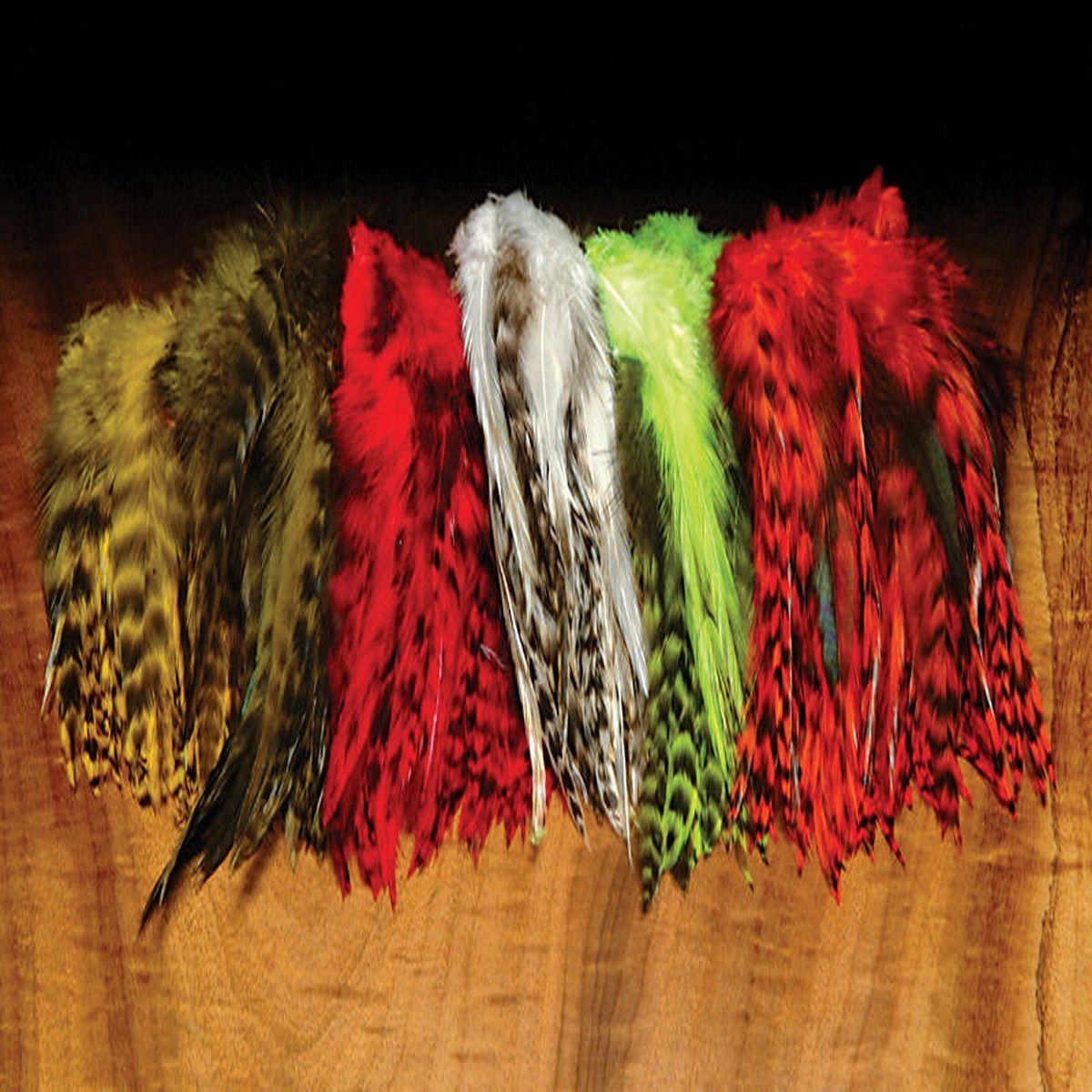 Strung 4-6 inch Grizzly Variant Saddle Hackle--Hareline