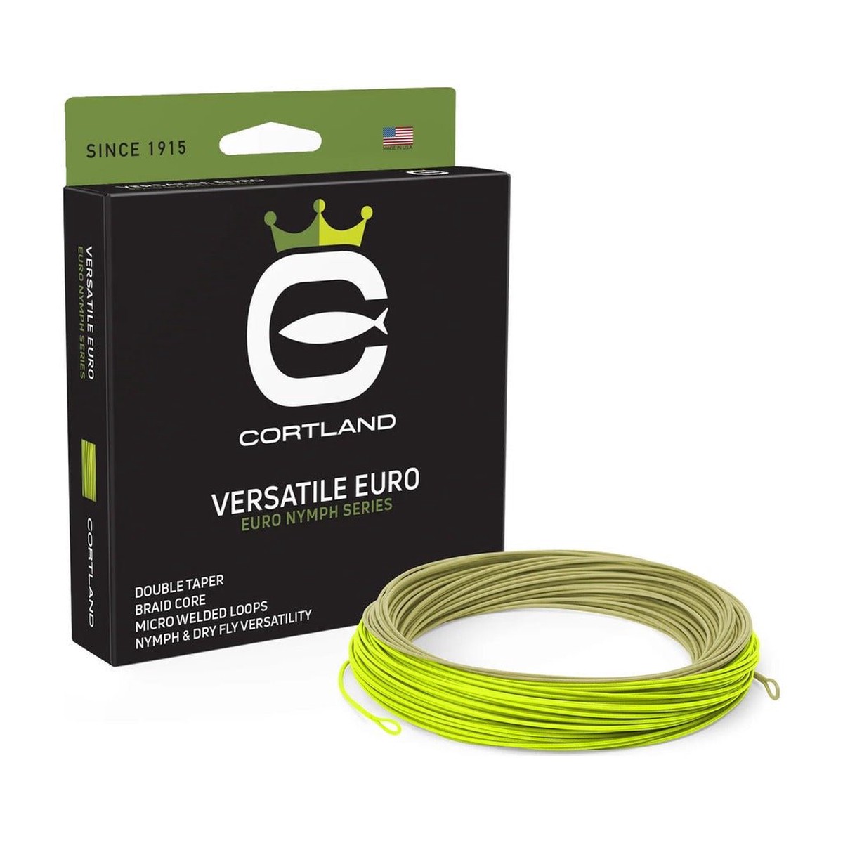 Cortland Versatile Euro Nymph Fly Line - Sage Green/Chartreuse -.022 - DT