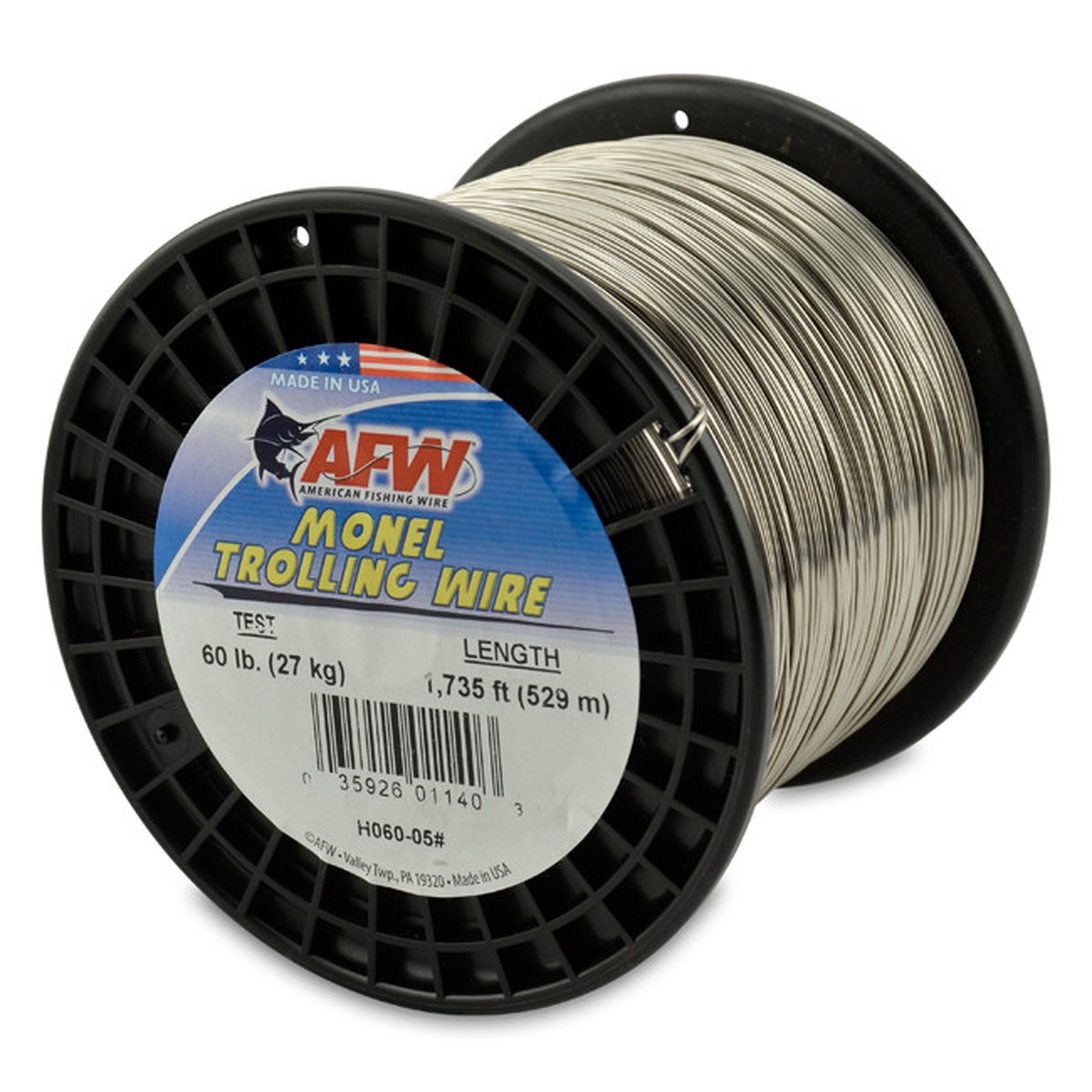 AFW Monel Trolling Wire 5 Pound Spool Test 60