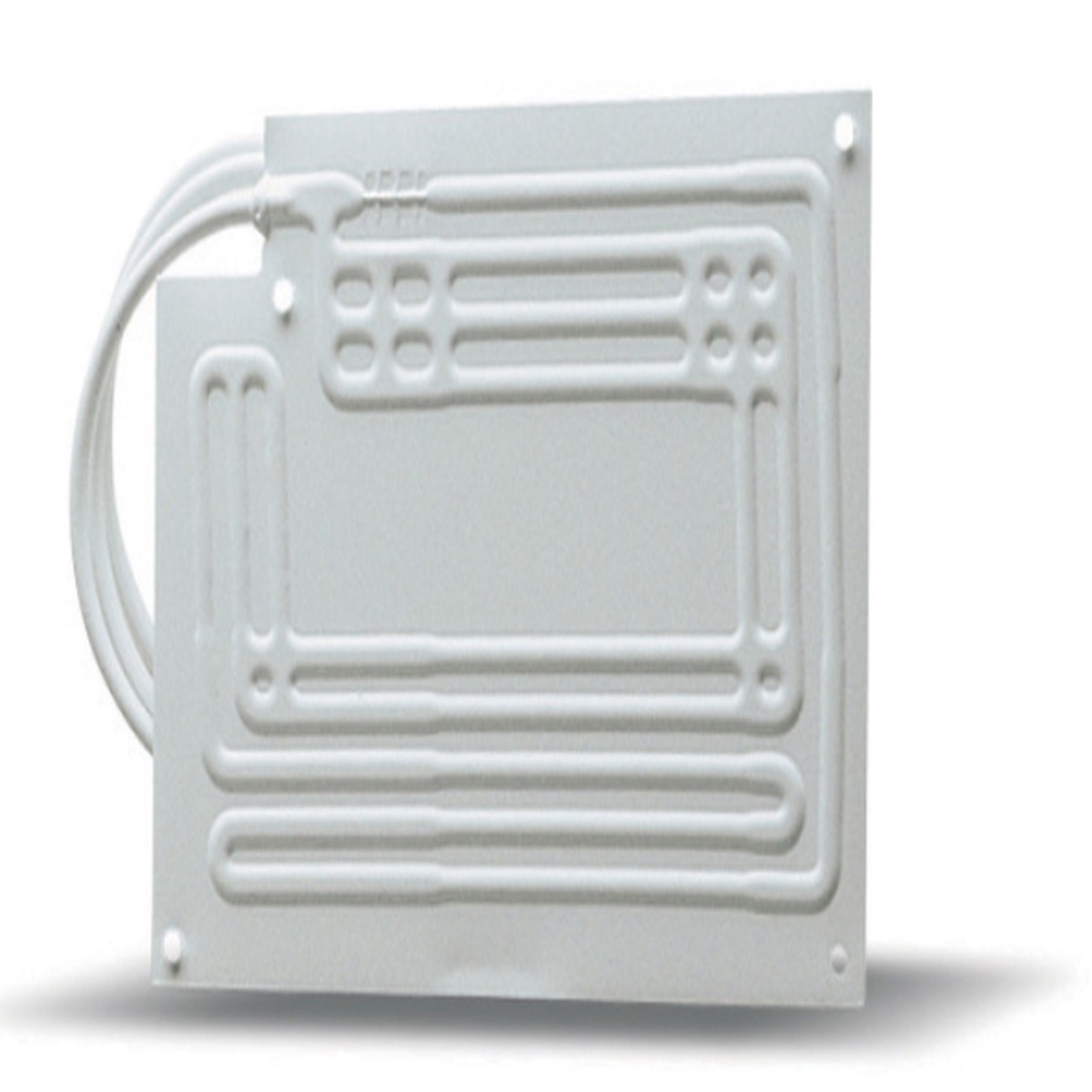 Vitrifrigo Evaporator, Flat, Pressed white aluminum, Quick couplings, Pre-charged, 11-13/16"L x 8-1/2"W, 6 ft. Line set PT1-Q