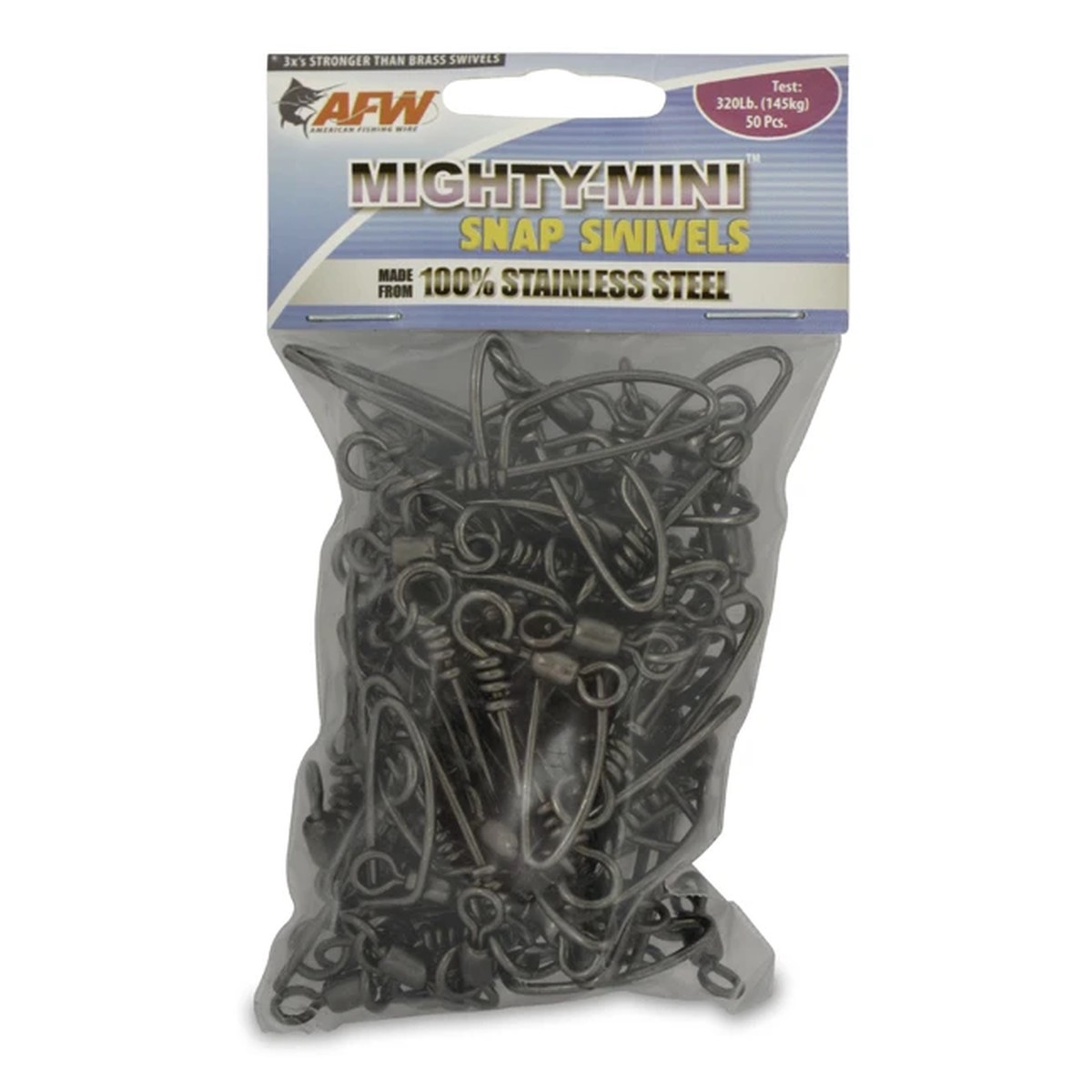 AFW Mighty-Mini Snap Swivel 320# 50 Pack