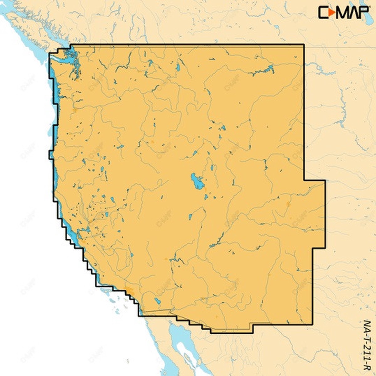 C-Map Reveal X Inland Us Lakes North West MicroSD - M-NA-T-211-R-MS