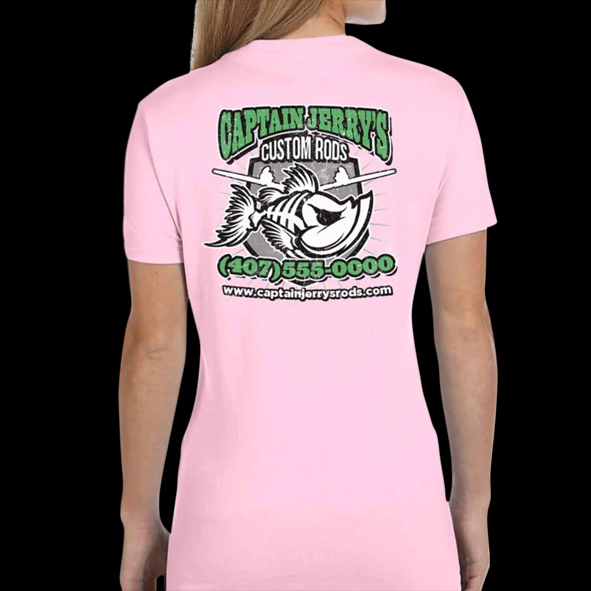 Women's Custom T-Shirt: Green Bones