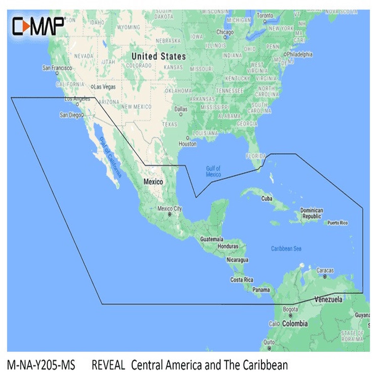 C-Map Reveal Coastal Central America Caribbean - M-NA-Y205-MS