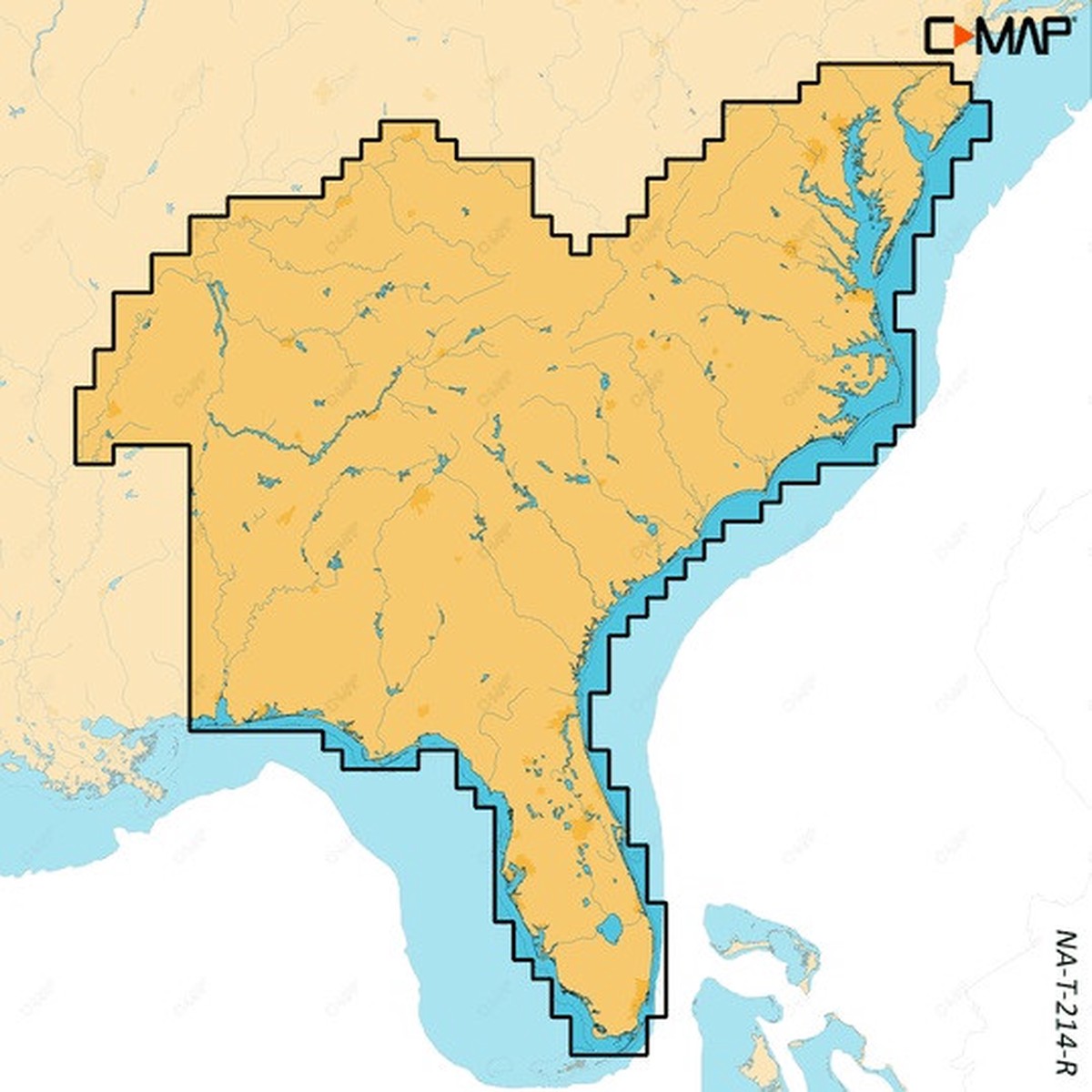 C-Map Reveal X Inland Us Lakes South East MicroSD - M-NA-T-214-R-MS