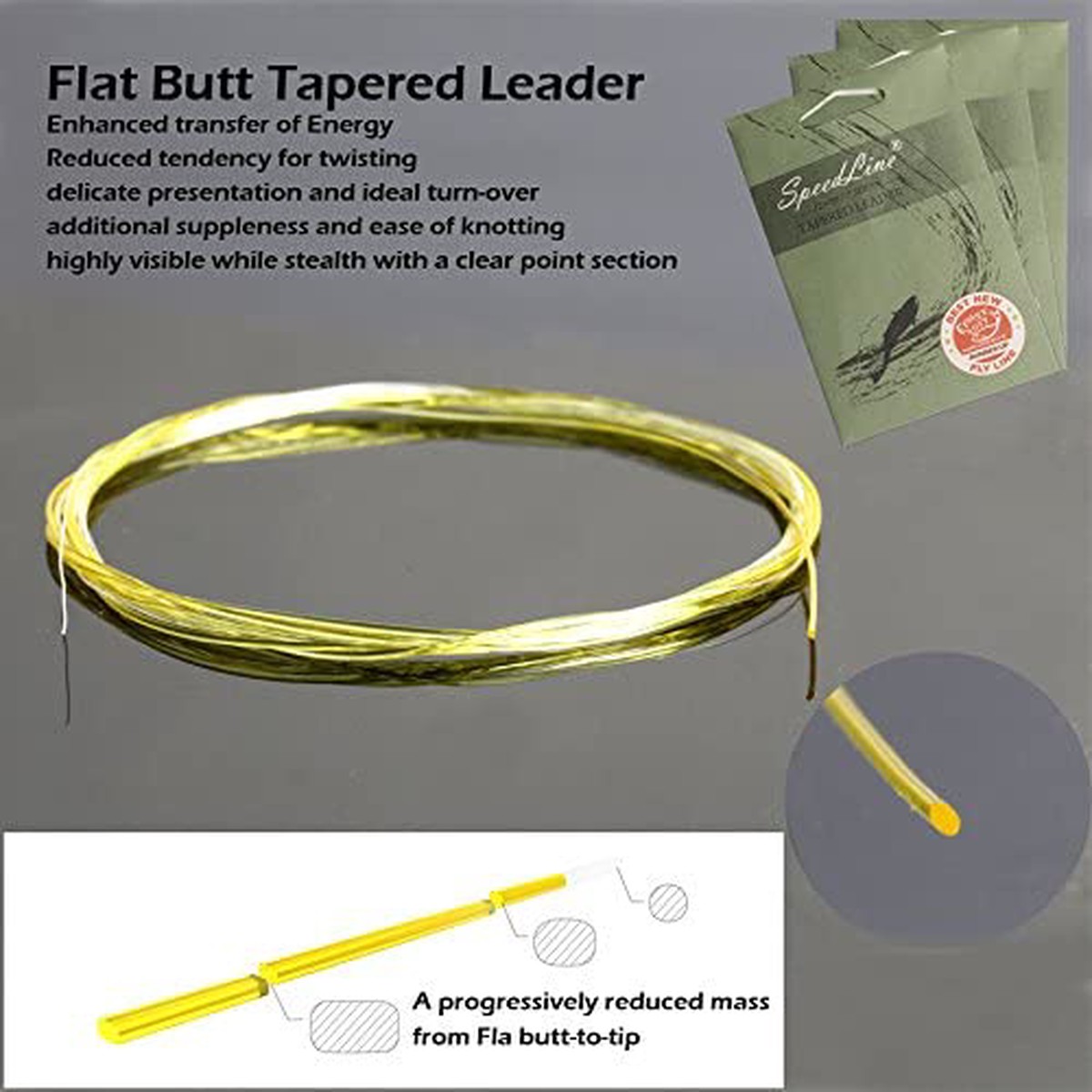 Speed Line flat butt 15ft 4x tapered leader