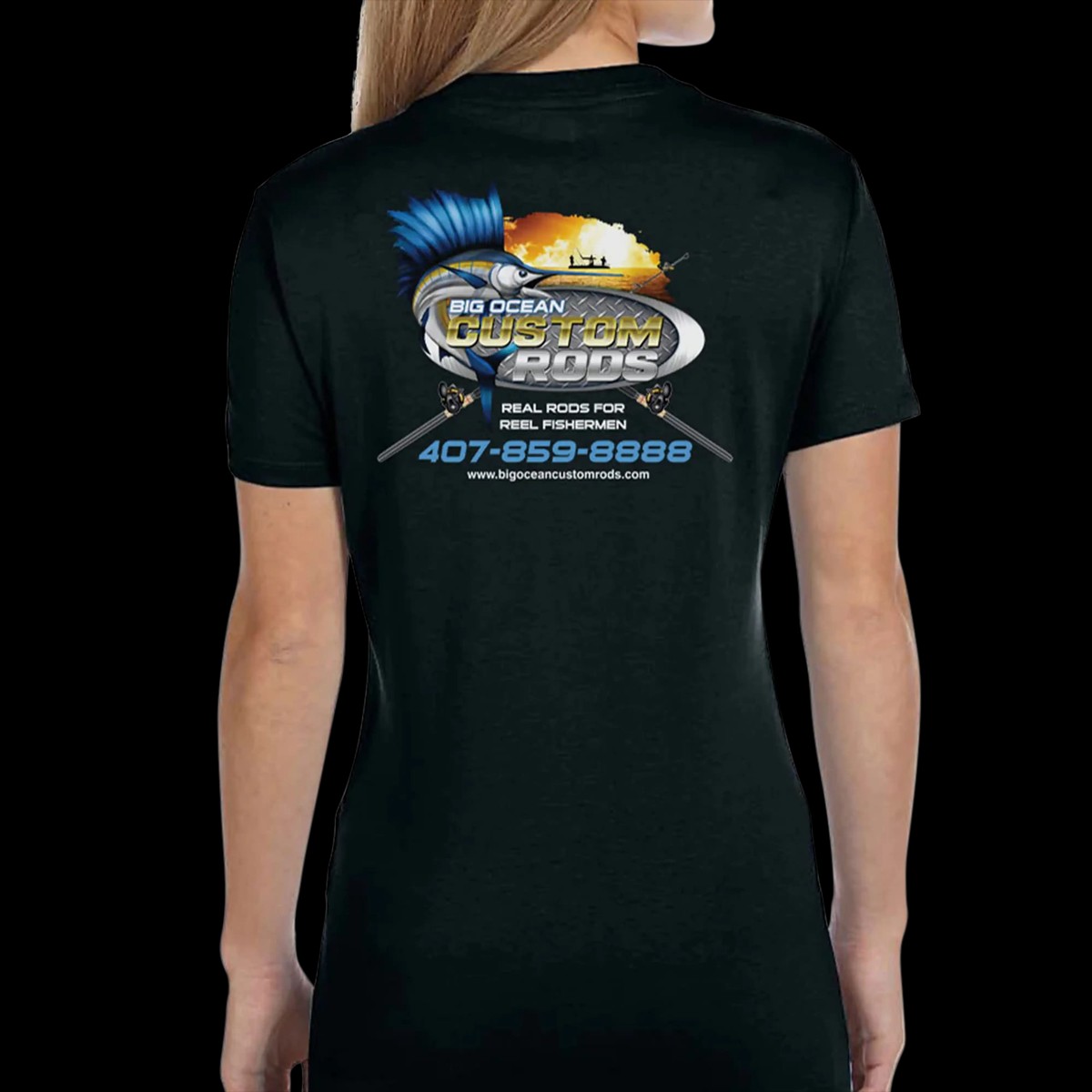 Women's Custom T-Shirt: Jumping Marlin