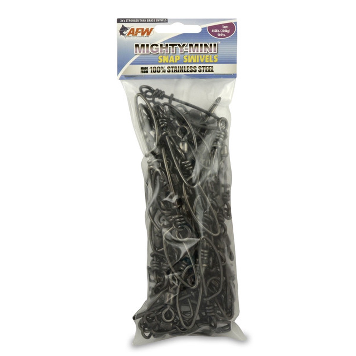 AFW Mighty-Mini Snap Swivel 450# 50 Pack