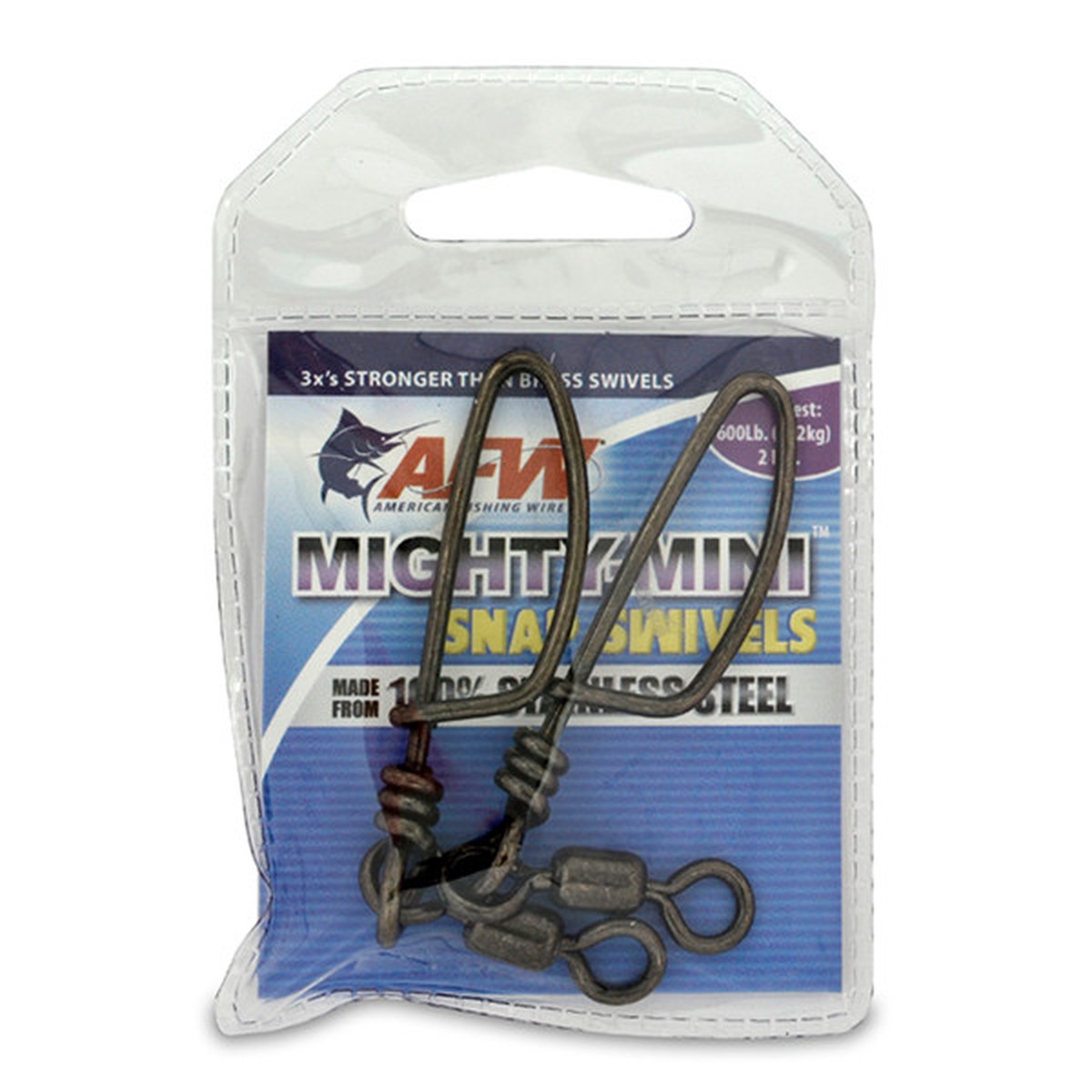 AFW Mighty-Mini Snap Swivel 600# 2 Pack